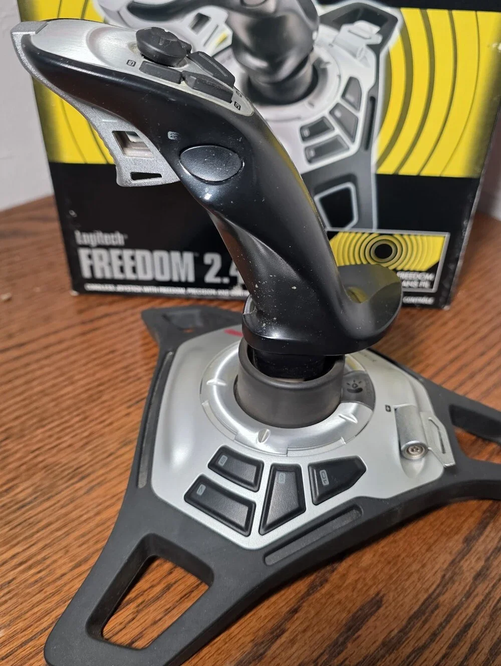 Logitech Freedom RF 2.4 Wingman Cordless Joystick Controller WITH Wire And Box